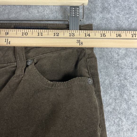 AG Adriano Goldschmied Mari Corduroy Pant Womens 27 Brown Mid Rise Slim Straight - Picture 9 of 16